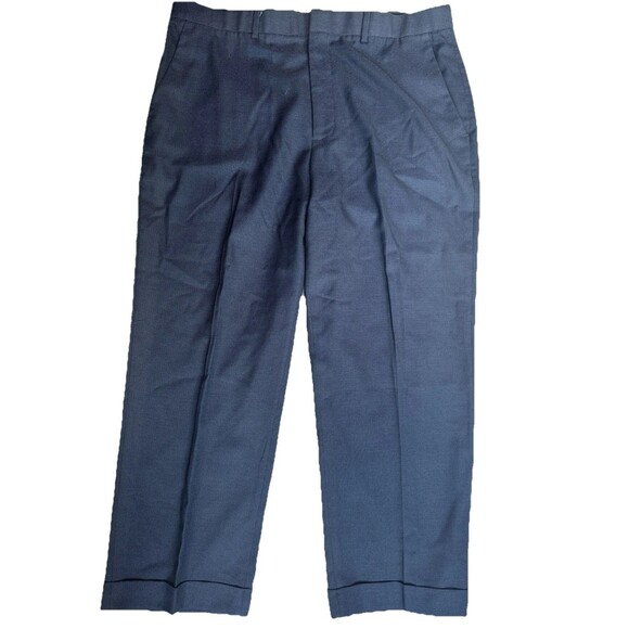 Perry Ellis Portfolio Luxe Men's Dress Pants 36x32 Flex Classic Fit  Blue - Picture 1 of 4